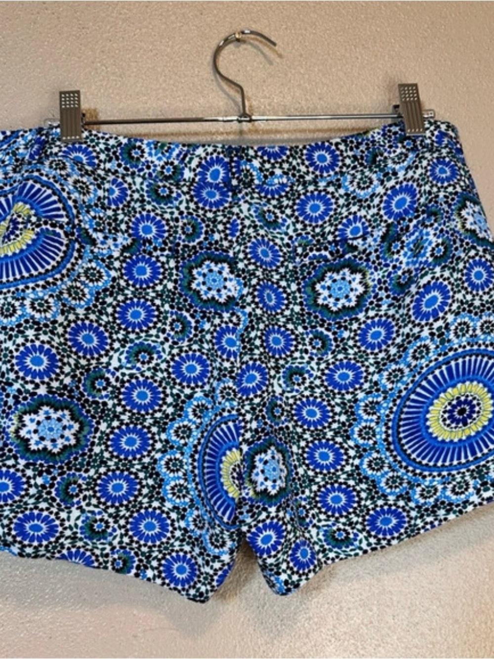 Banana Republic Blue Mosaic Medallion Shorts